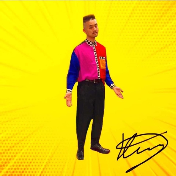 90s Vintage Colour Block Button Up - Picture 3 of 8